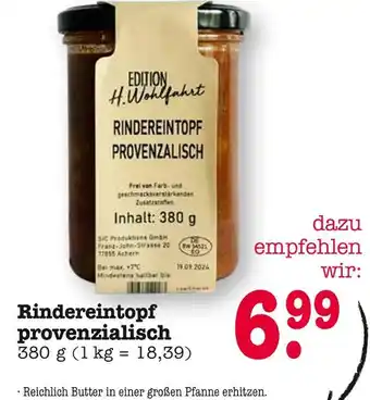 E-Center Edition h. wohlfahrt rindereintopf provenzialisch Angebot