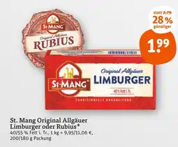 tegut St. mang original allgäuer limburger oder rubius Angebot