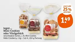 tegut Tegut... mini-cookies oder vitalgebäck Angebot