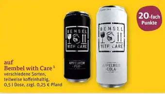 tegut Bembel with care apfelwein pur, apfelwein cola Angebot