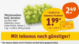 tegut Weintrauben hell, kernlos Angebot