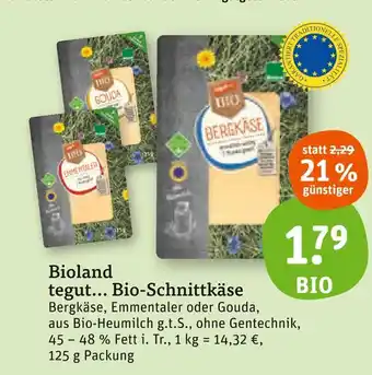 tegut Bioland bio-schnittkäse Angebot