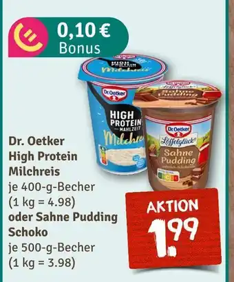 nahkauf Dr. oetker high protein milchreis oder sahne pudding schoko Angebot