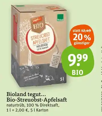 tegut Bioland tegut... bio-streuobst-apfelsaft Angebot