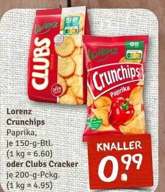 nahkauf Lorenz crunchips paprika oder clubs cracker Angebot