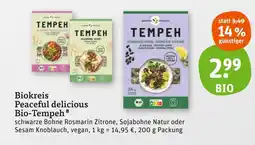 tegut Biokreis peaceful delicious bio-tempeh Angebot