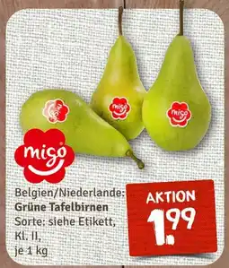 nahkauf Migo grüne tafelbirnen Angebot