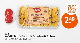 tegut Ibis 10 milchbrötchen mit schokostückchen Angebot