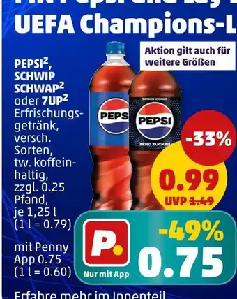 PENNY Pepsi, schwip schwap oder 7up Angebot