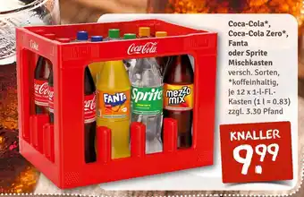 nahkauf Coca-cola*, coca-cola zero*, fanta oder sprite mischkasten Angebot