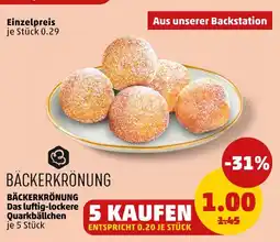 PENNY Bäckerkrönung quarkbällchen Angebot