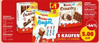 PENNY Ferrero kinder country, kinder bueno, kinder riegel Angebot