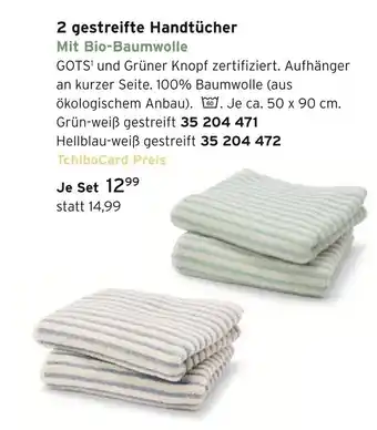 Tchibo Tchibo 2 gestreifte handtücher Angebot