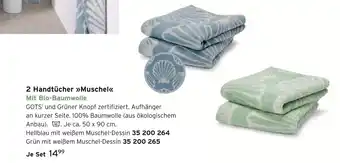 Tchibo 2 handtücher muschel Angebot