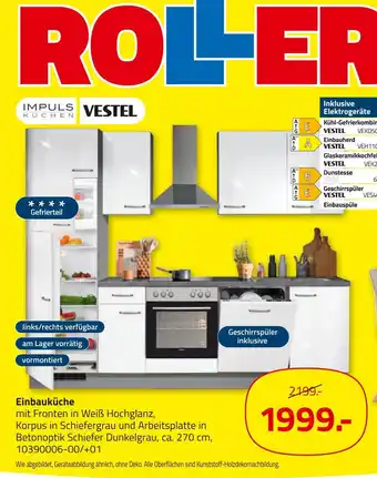 ROLLER Impuls küchen, vestel einbauküche Angebot