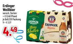 trinkgut Erdinger weißbier oder natur radler Angebot