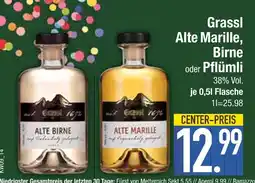 Edeka Grassl alte marille oder birne oder pflümli Angebot