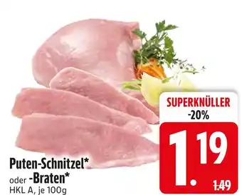 Edeka Puten-schnitzel oder -braten Angebot