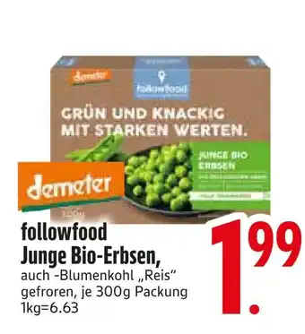 Edeka Followfood junge bio-erbsen oder blumenkohl reis Angebot