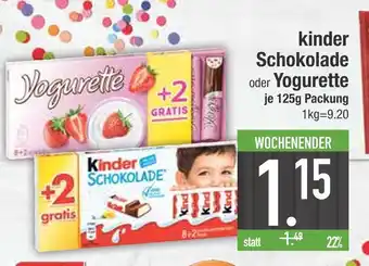 Edeka Kinder oder yogurette schokolade Angebot