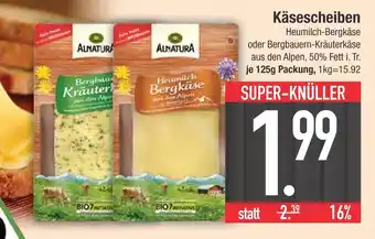 Edeka Alnatura heumilch-bergkäse oder bergbauern-kräuterkäse Angebot