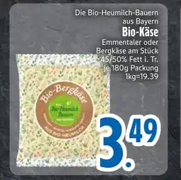 Edeka Die bio-heumilch-bauern aus bayern emmentaler oder bergkäse am stück Angebot