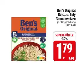 Edeka Ben's original reis oder ebly sonnenweizen Angebot