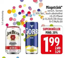 Edeka Jim beam, gorbatschow bourbon & cola oder lemon Angebot