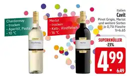 Edeka Cavit chardonnay oder merlot Angebot