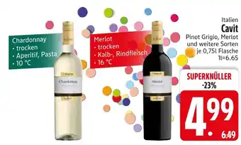 Edeka Cavit chardonnay oder merlot Angebot