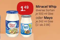 boni Center Miracel whip oder mayo je 500 ml glas oder je 242 ml glas Angebot