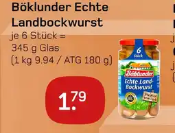 boni Center Böklunder echte landbockwurst Angebot