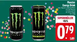 Edeka Monster energy drink oder energy drink zero sugar Angebot