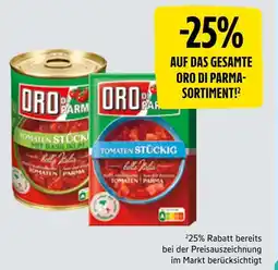 Edeka Oro di parma -25% auf das gesamte oro di parma sotriment! Angebot