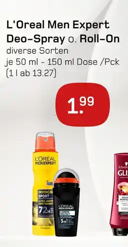 boni Center L'oreal men expert deo-spray o. roll-on Angebot