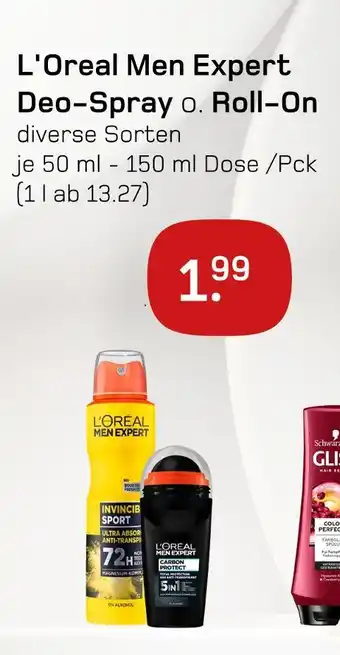 boni Center L'oreal men expert deo-spray o. roll-on Angebot