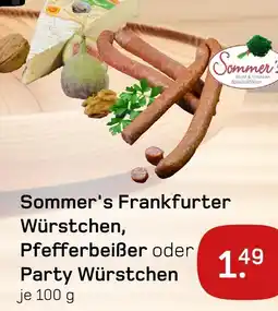 boni Center Sommer's frankfurter würstchen, pfefferbeißer oder party würstchen Angebot