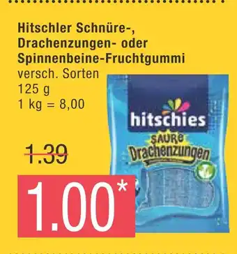 Marktkauf Hitschies schnüre-, drachenzungen- oder spinnenbeine-fruchtgummi Angebot