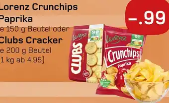 akzenta Lorenz crunchips paprika oder clubs cracker Angebot