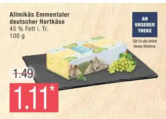 Marktkauf Allmikäs emmentaler deutscher hartkäse Angebot