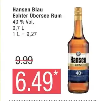 Marktkauf Hansen blau echter übersee rum Angebot