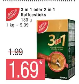 Marktkauf Gut&günstig 3 in 1 oder 2 in 1 kaffeesticks Angebot