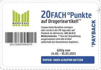 Marktkauf Marktkauf 20fach °punkte auf drogerieartikel! Angebot