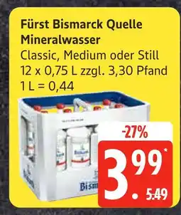 Edeka Fürst bismarck quelle mineralwasser Angebot