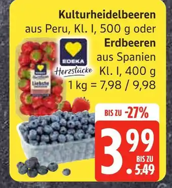 Edeka Edeka kulturheidelbeeren oder erdbeeren Angebot