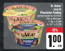 E-Center Dr. oetker love it! pflanzlicher pudding Angebot