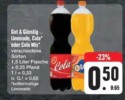 E-Center Gut & günstig limonade, cola oder cola mix Angebot