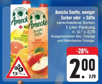 E-Center Amecke sanfte, weniger zucker oder + säfte Angebot