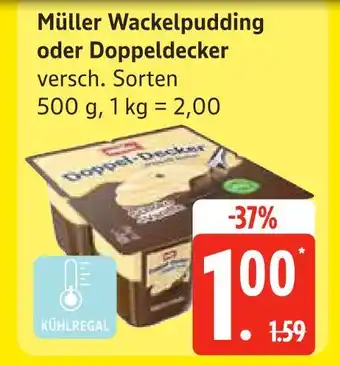 Edeka Müller wackelpudding oder doppeldecker Angebot