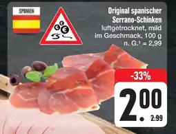 E-Center Spanien original spanischer serrano-schinken Angebot